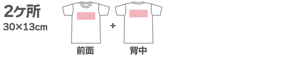 2ヶ所　30×13cm+30×13cm