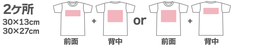 2ヶ所　30×13cm+30×27cm