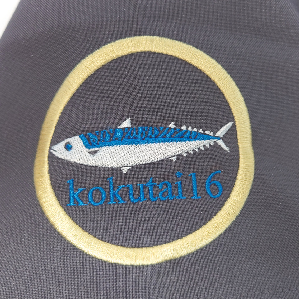 サバ柄デザイン刺繍 MZ-0021